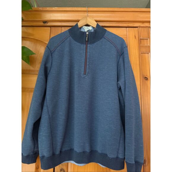 Tommy Bahama Men's 2XL REVERSIBLE Quarter Zip  Pullover Sweater - Picture 5 of 13